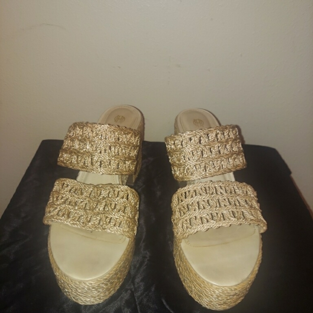 House Of Harlow 1960 Women's Woven Platform Sandals Size 9 Preowned